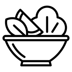 Poster - Salad Bowl icon vector image. Can be used for Physical Wellbeing.