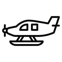 Canvas Print - Seaplane icon vector image. Can be used for Airplane.