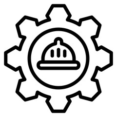 Wall Mural - Engineer Gear icon vector image. Can be used for Engineer in Mechanics.