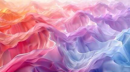 Wall Mural - Color Gradients Digital Art: A 3D image showcasing digital art with color gradients