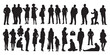 © Khulqi Design - Silhouette people man and women in various poses collection.