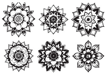 Mandala floral coloring page for adults relaxation, black and white mandala coloring page hand drawn outlined doodle line art, adult mandala for coloring page interior