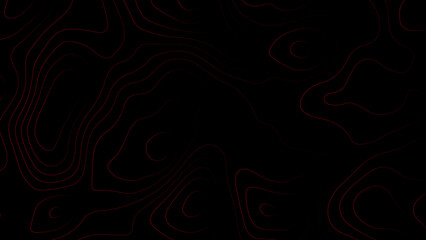 Wall Mural - Luxury paper cut, Red on black. Background. Topographic multicolored linear background. Paper cut vector art background banner texture. Cover, banner, website template. Vector illustration.	