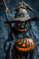 Canvas Print - Haunting Halloween Figures in Studio Lighting