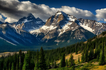 Landscape of a rocky mountain
