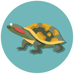 Sticker - Red-Eared Slider Turtle Icon