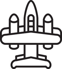 Sticker - Plane Icon Line Art
