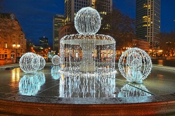 Canvas Print - Weihnachten auf dem Opernplatz in Frankfurt