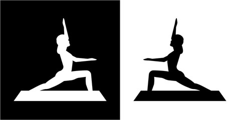 Poster - silhouette a yoga