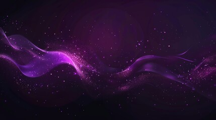 Wall Mural - stars shimmer in purple mist in this modern illustration of the night sky. milky way, mysterious atm