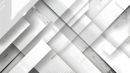 Wall Mural - 1. Generate a sophisticated grey and white abstract background with geometric shapes, subtle shine, and layered elements, perfect for professional presentations in business and corporate settings.