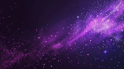 Wall Mural - stunning abstract night sky background. modern illustration of stars in purple mist, the milky way, 