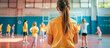 © oswasa - teacher female instructing children in modern school sport
