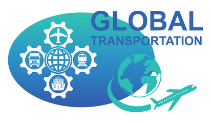 Wall Mural - Concept of global transportation