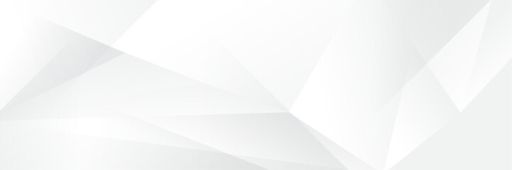 Wall Mural - abstract white geometric banner design background.