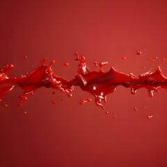 Wall Mural - red liquid splash. Generative AI