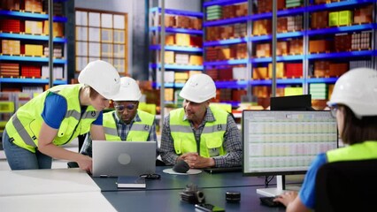 Poster - Warehouse Inventory Management On Computer