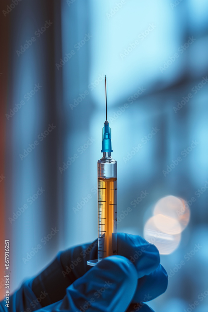 Single use syringe. Plastic insulin syringe. Needle for addict. Insulin ...