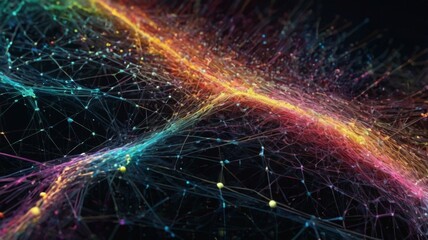 dark theme digital network technology abstract background
