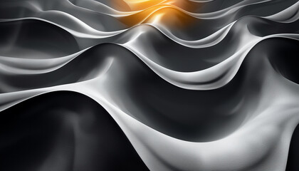 Wall Mural - Abstract black wallpaper with 3D effects