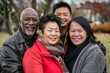 © Iigo - Portrait of happy senior asian family outdoor in the park.