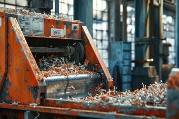 Canvas Print - A machine with metal components, suitable for use in industry or technical contexts