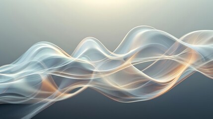 Wall Mural - A smooth gradient background with flowing light waves