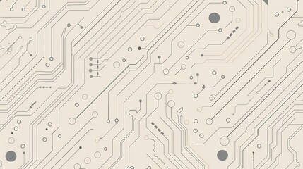 An abstract circuit board pattern on a light gray background