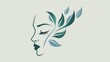 © auttawit - A woman's face with a leafy green design on it