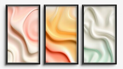 Poster - Beautiful abstract wave background poster decoration set frame