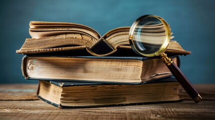 Canvas Print - The Stack of Old Books