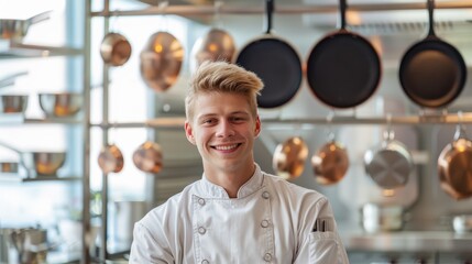 Wall Mural - The smiling young chef