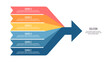 © fireofheart - Business infographic template. Arrow with 6 options, steps. Vector chart.