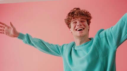 Wall Mural - The cheerful young man