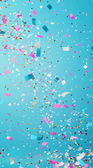 Wall Mural - Colorful streamers and confetti