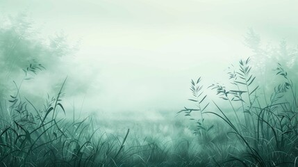 Wall Mural - a field of grass with a cloudy sky in the background. the sky is filled with white clouds and the gr