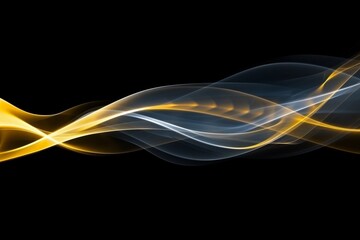 Elegant abstract smoke waves on black background