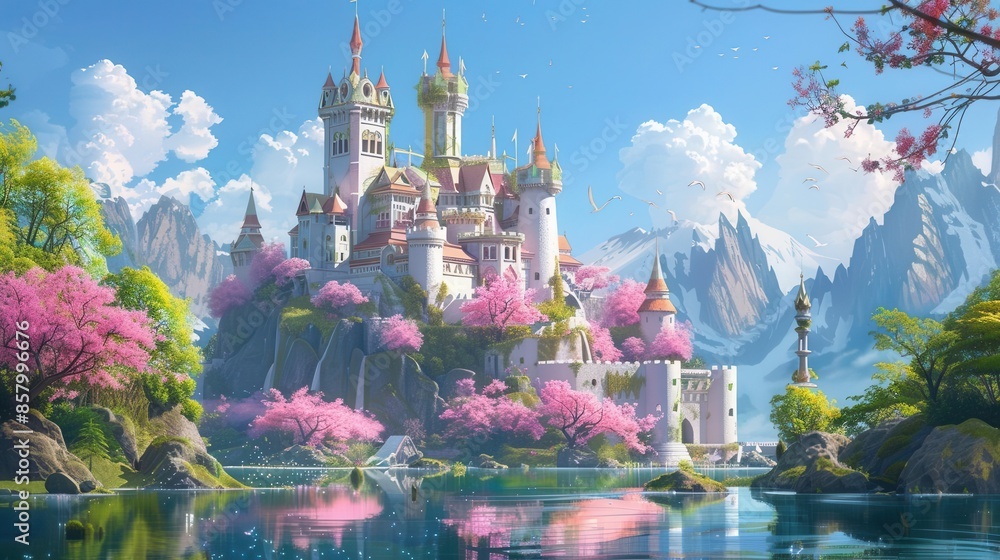 fairy tale inspired princess castle enchanting fantasy architecture ...