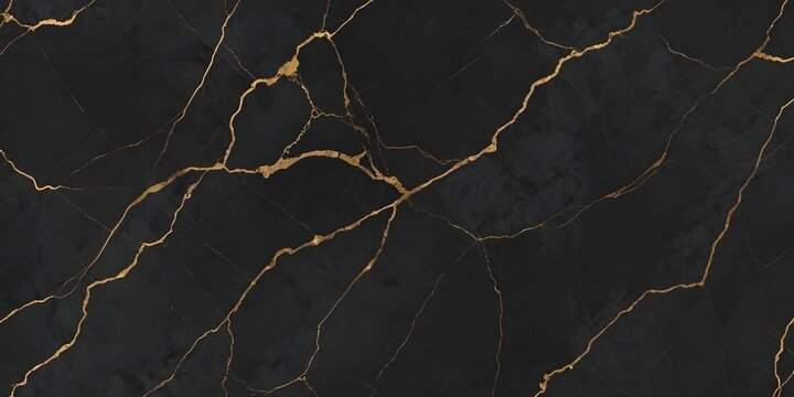 a dark marble surface with golden veins background