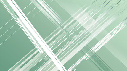 Abstract green geometric background with intersecting lines, digital art