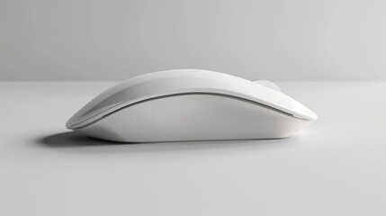 Stylish white computer mouse with sleek design