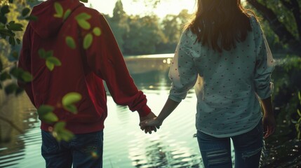 Poster - The couple by river