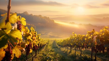 Wall Mural - The Vineyard at Sunrise