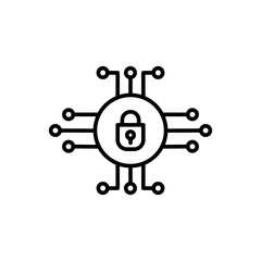 Wall Mural - Online Cyber Security Icon Ideal for Data Protection and IT Safety