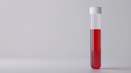 Wall Mural - blood test tube with no label blank for text lab setting copy paste option