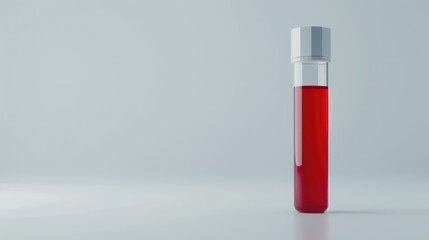 Wall Mural - blood test tube with no label blank for text lab setting copy paste option