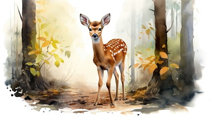 Sticker - A cute baby deer 