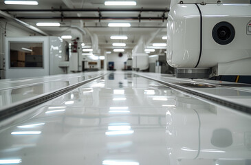 Leinwandbilder - CNC program. CNC milling machine at work in metalworking industry. Generative AI.