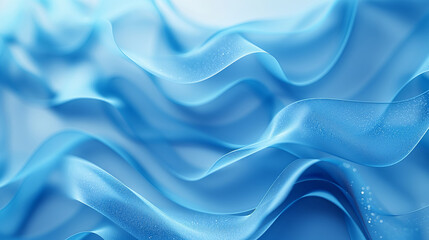 Wall Mural - A blue wave with a white background. The blue color is very bright and the wave is very long