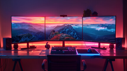 Canvas Print - Close-up of a connected computer in a computer workshop